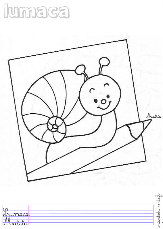 coloriage escargot 1